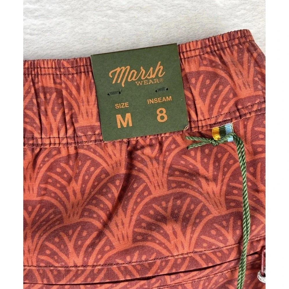 Marsh Wear Mens M Fulton Volley Short Outdoor Summer drawstring Etruscan Red 8